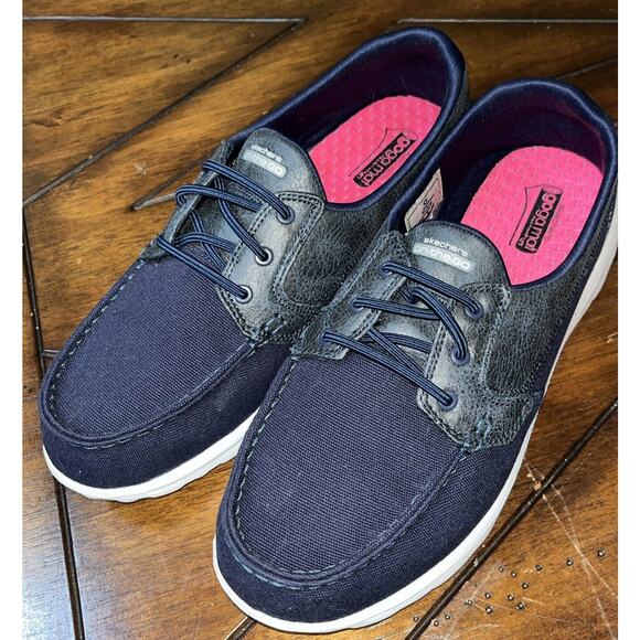 SKECHERS ON THE GO Women’s 11 SN14269 GoGa‎ Mat Seaside. Navy - Picture 1 of 9